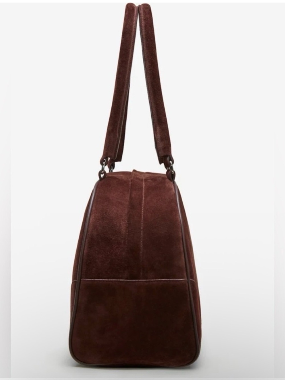 Reformation Arianna Chocolate Suede Bag - Picture 2 of 4